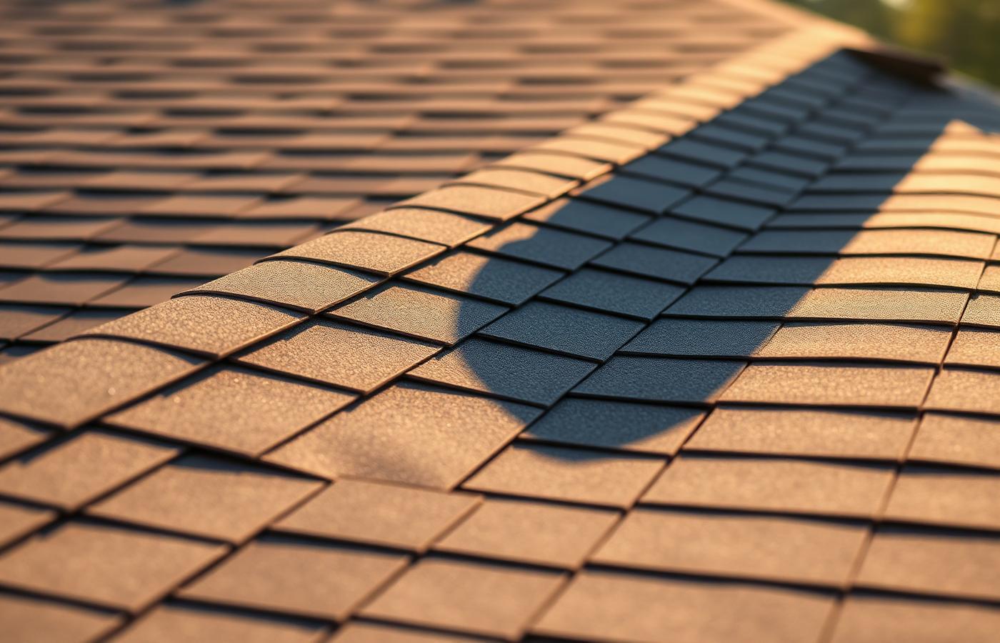 Close-up of architectural shingle craftsmanship